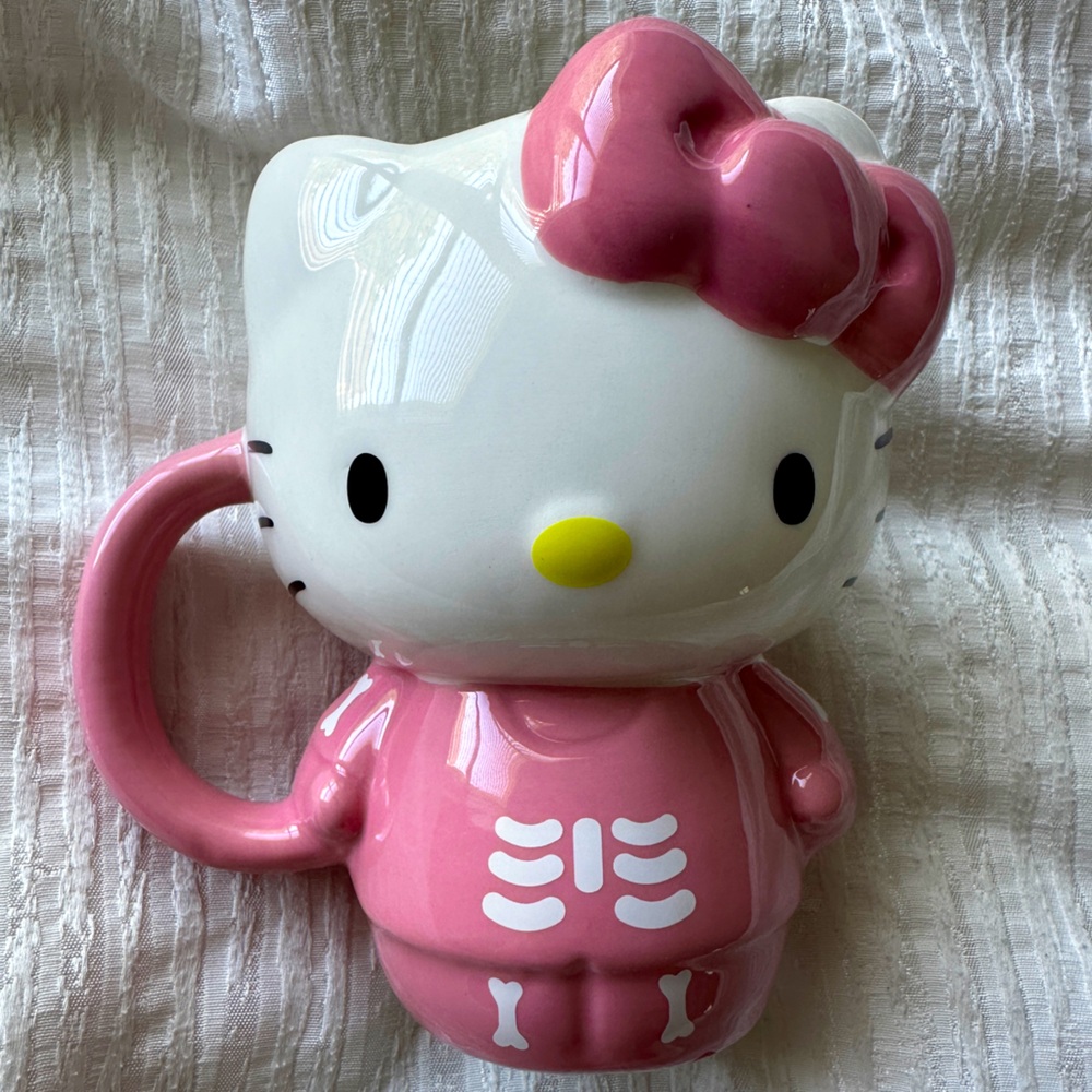Hello Kitty Pink Skeleton Mug